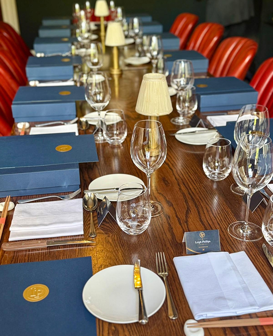 Past roundtable event dining setup